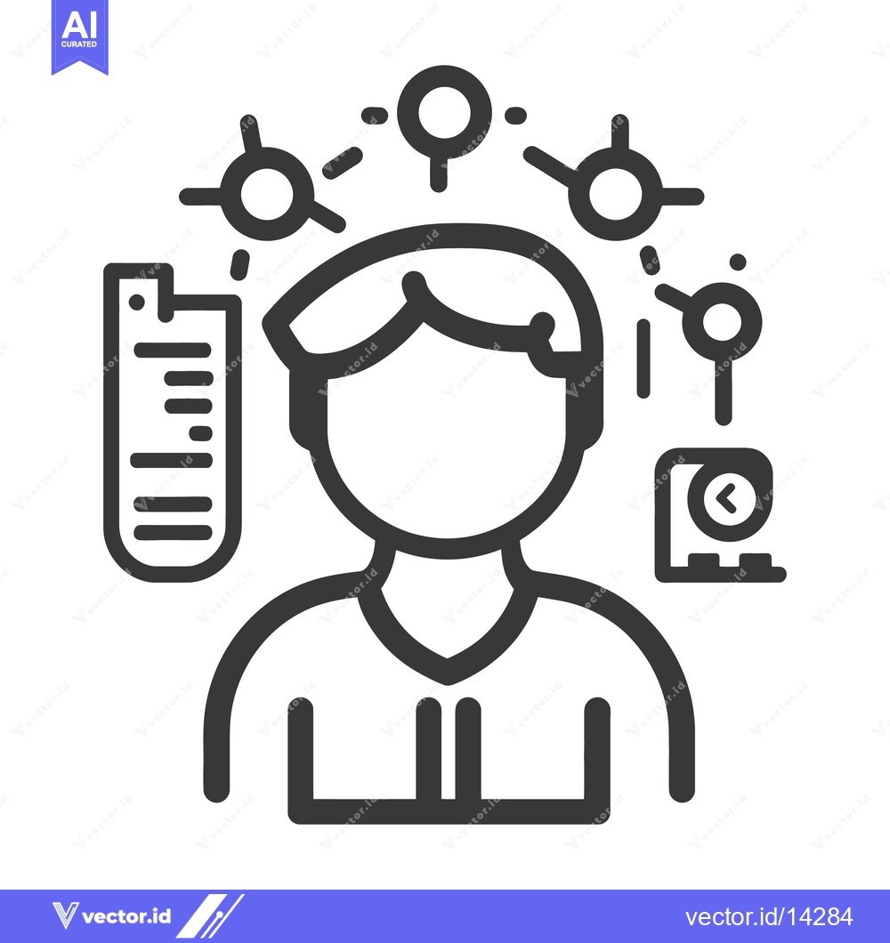 Premium Vector of A schematic illustration depicting ideas related to scientific researc