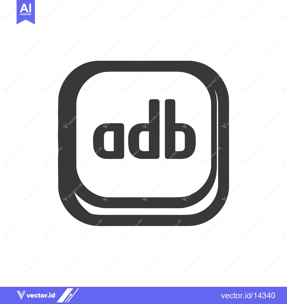 Premium Vector of Modern Minimalist "adb" Icon: Bold Rounded Square Design