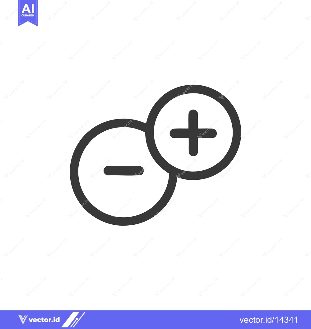 Premium Vector dari Add and Subtract Icon: Simple Graphic with Plus and Minus Symbols