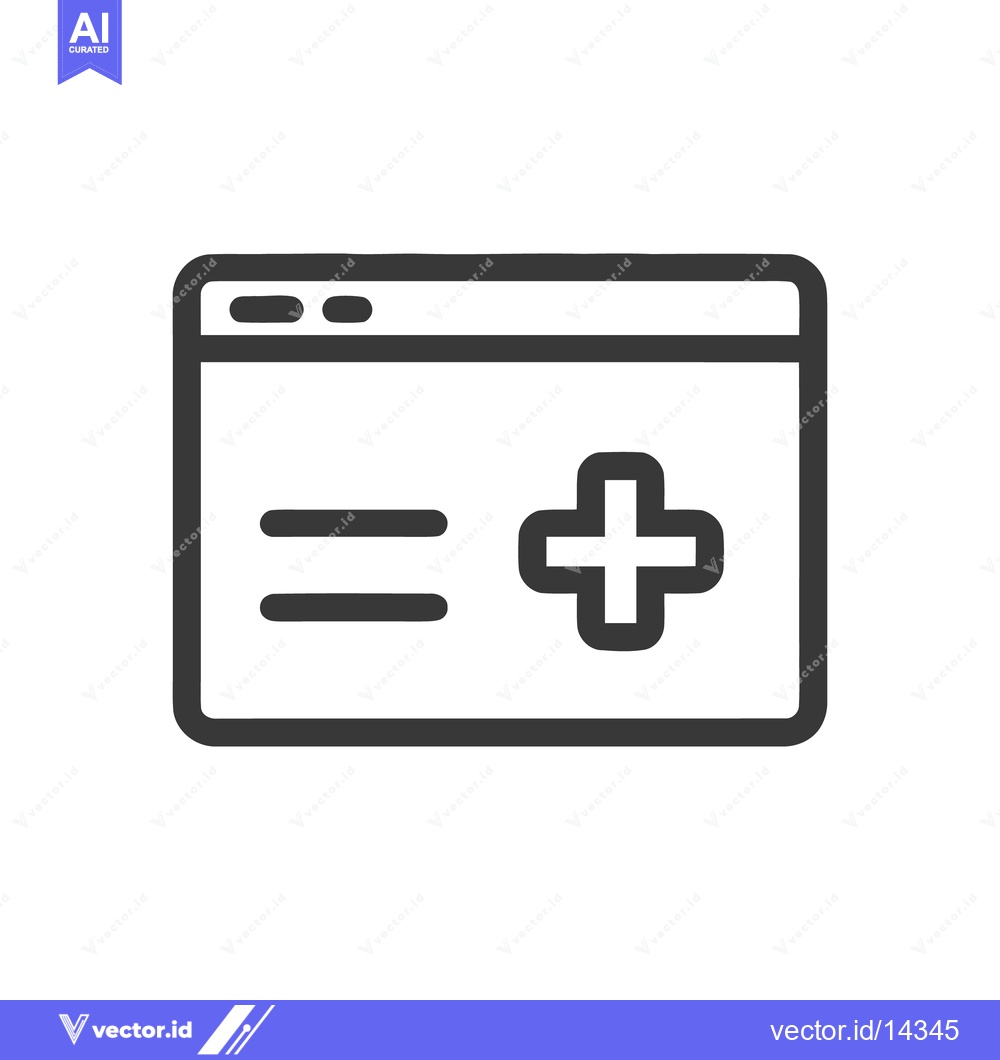 Premium Vector dari Minimalist Webpage Icon: Medical Website Interface Design Element