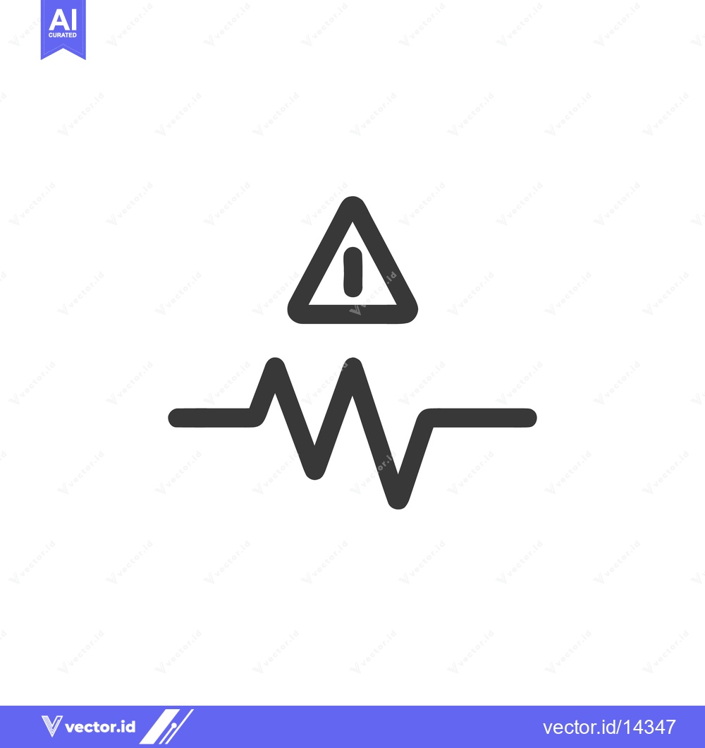 Premium Vector of Warning Signal with Audio Waveform Graphic