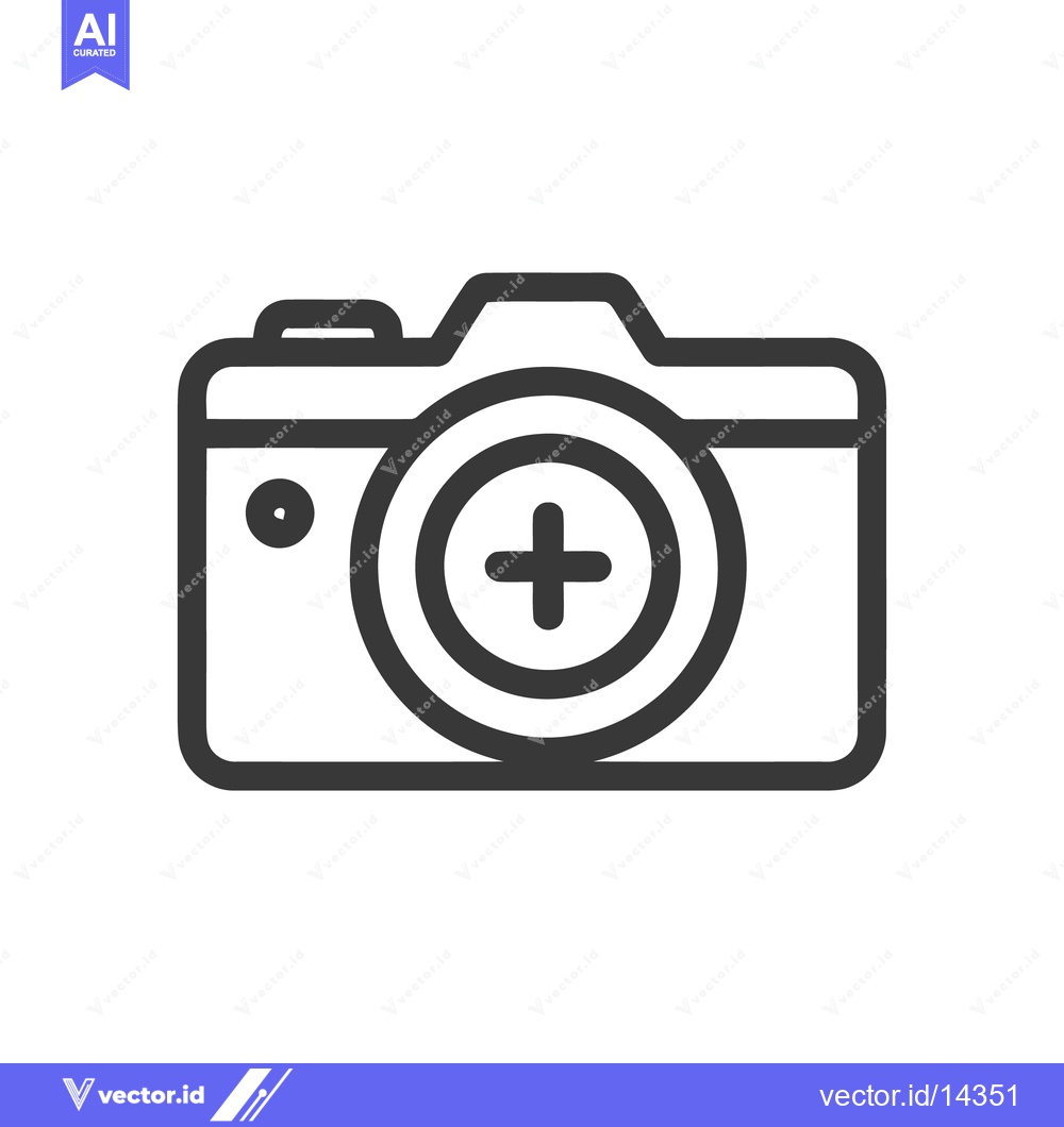 Premium Vector dari Camera Icon with Plus Sign: Photography and Addition Concept, Simple L