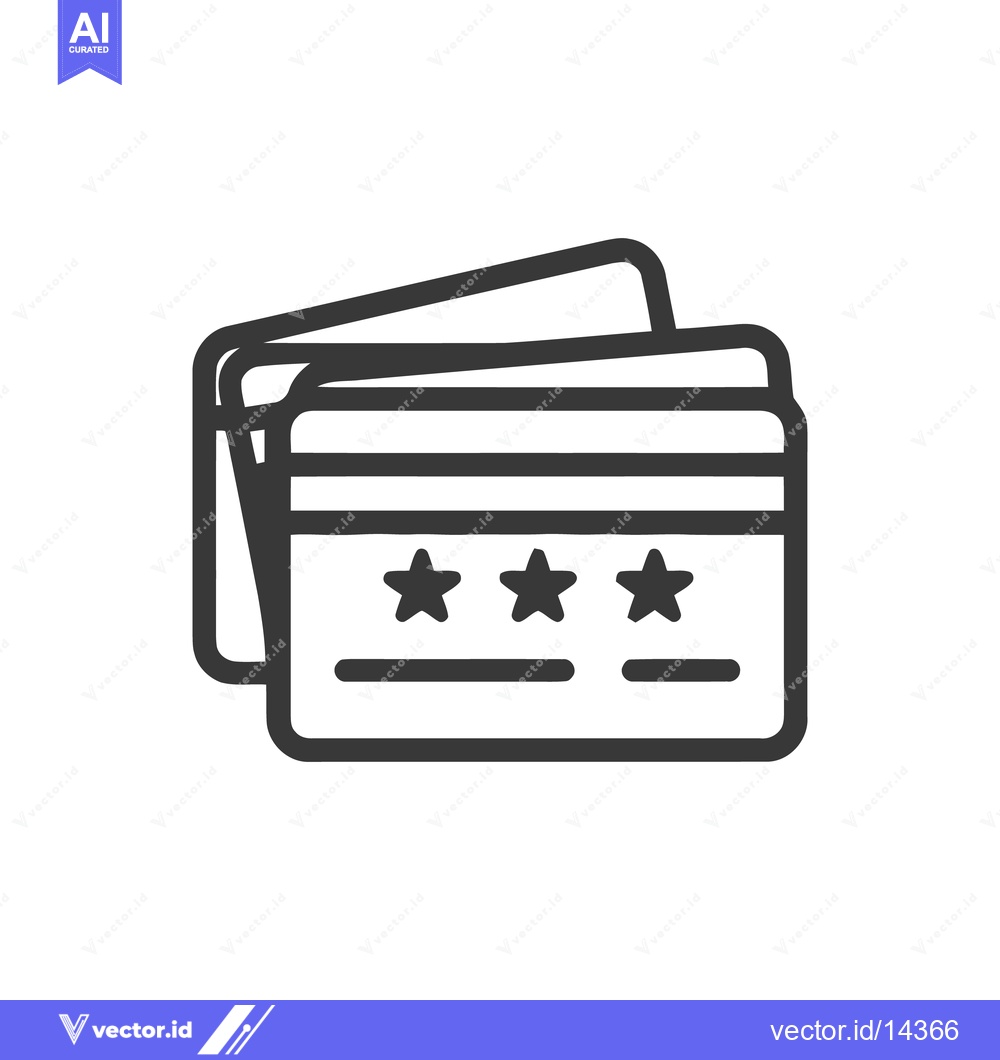 Premium Vector dari Stacked Reward Cards Icon with Three Stars, Loyalty Program Symbol