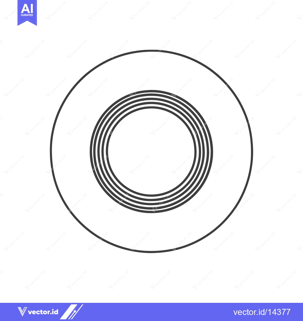 Premium Vector of Concentric Circles: Minimalist Black and White Geometric Design Elemen