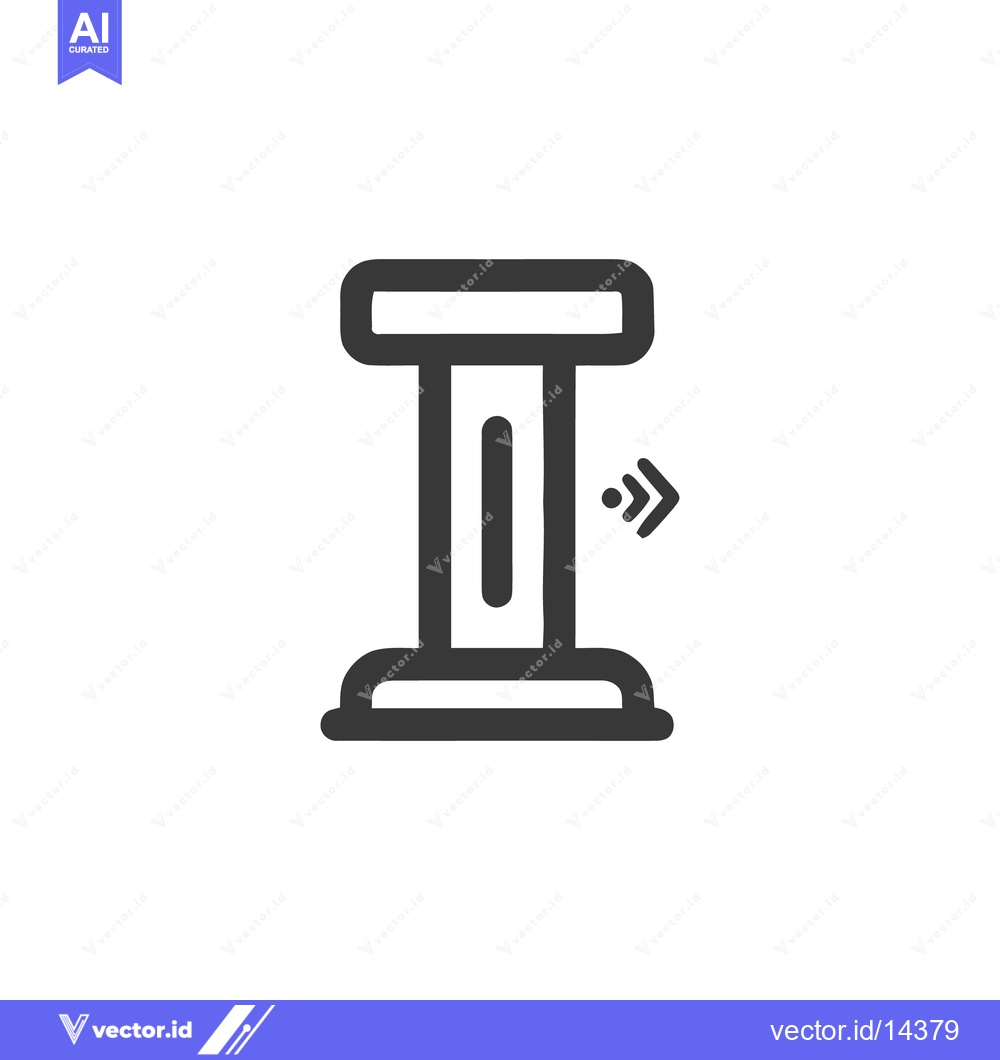 Premium Vector dari Minimalist Icon of a Smart Speaker with Wireless Signal on White Backg