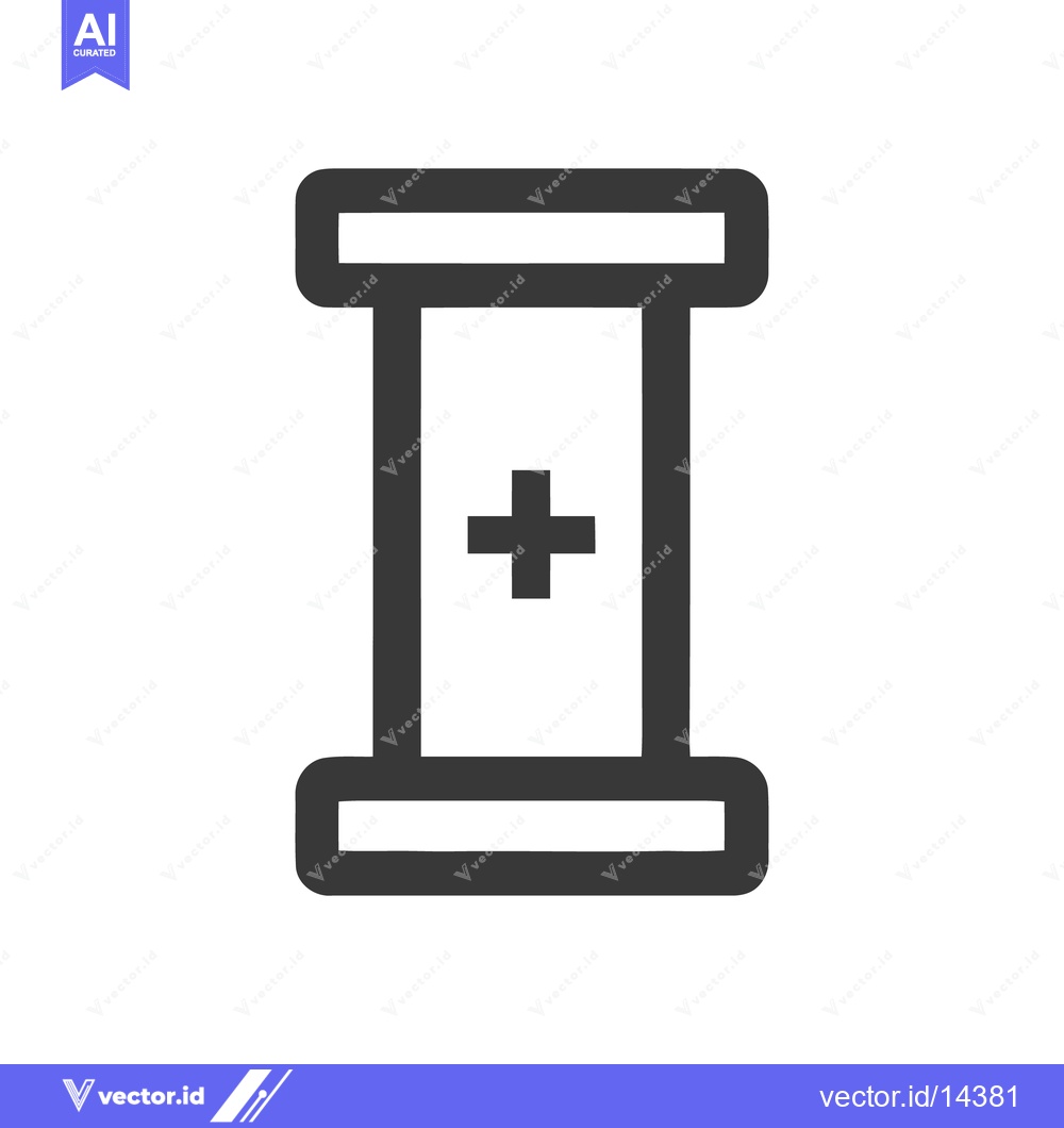 Premium Vector dari Minimalist Medical Cross Icon: Bold Lines, Clean Design, Modern Symbol