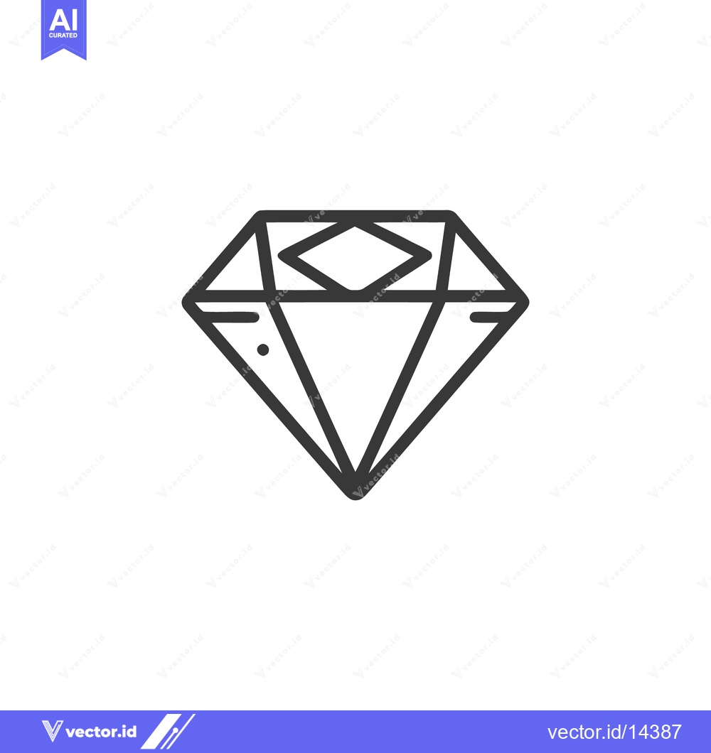 Premium Vector dari Simple, Elegant Line Art Diamond Icon