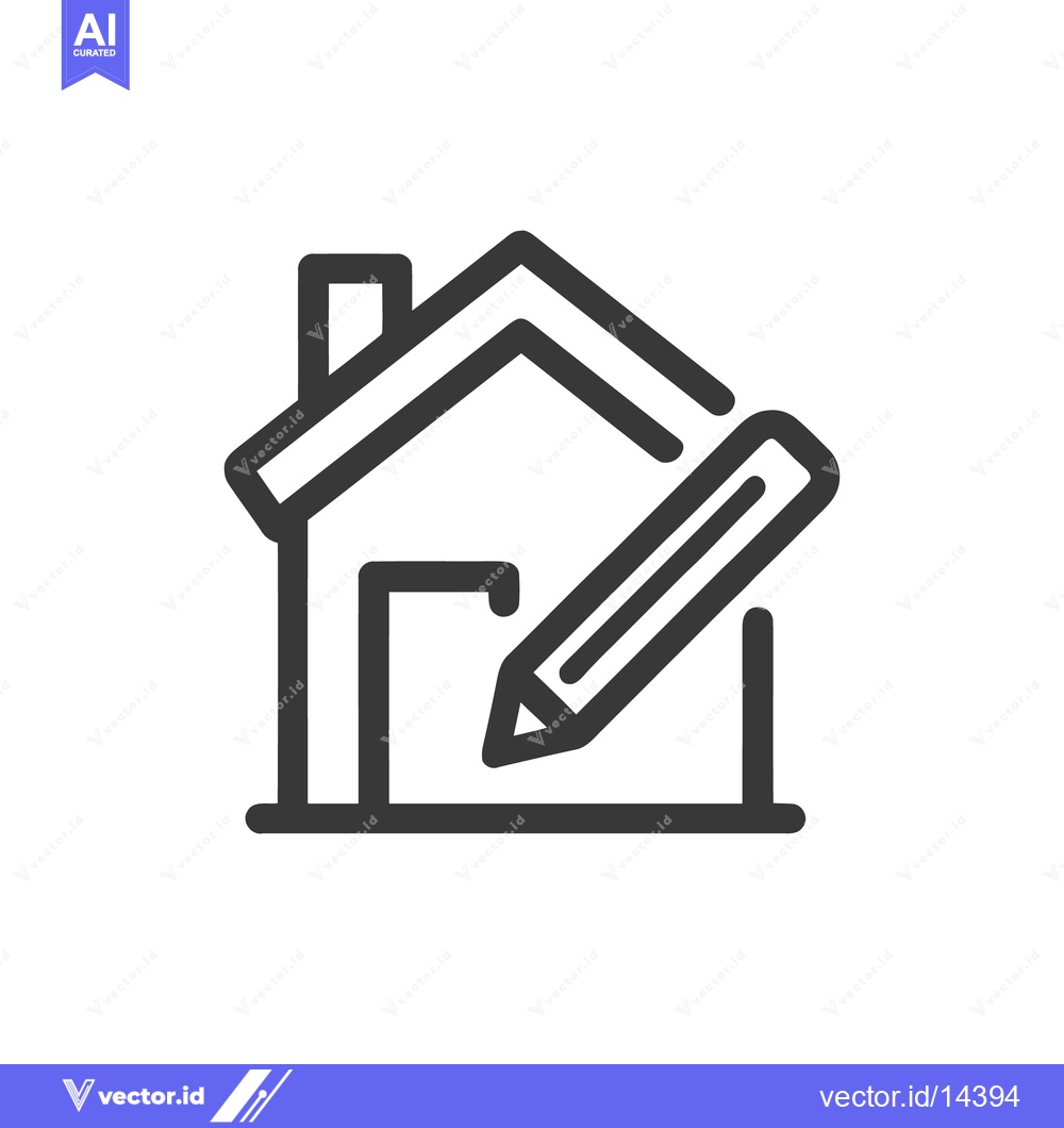 Premium Vector dari House Design Concept: Minimalist Line Art Illustration of a House with