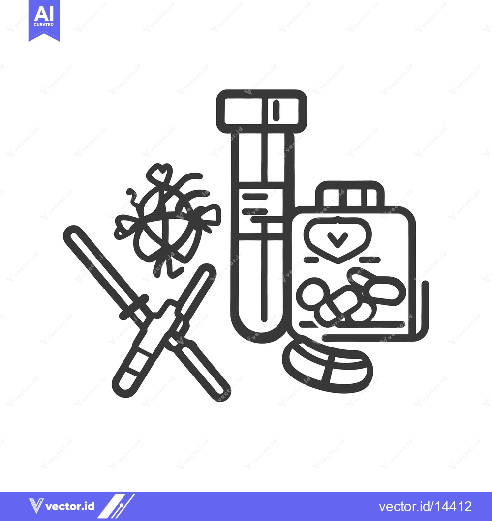 Premium Vector dari Laboratory instruments and pills demonstrate medical and scientific co