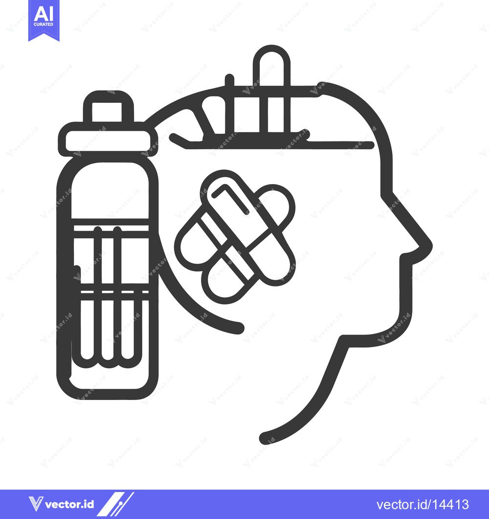 Premium Vector of An illustration shows capsules inside of a human head