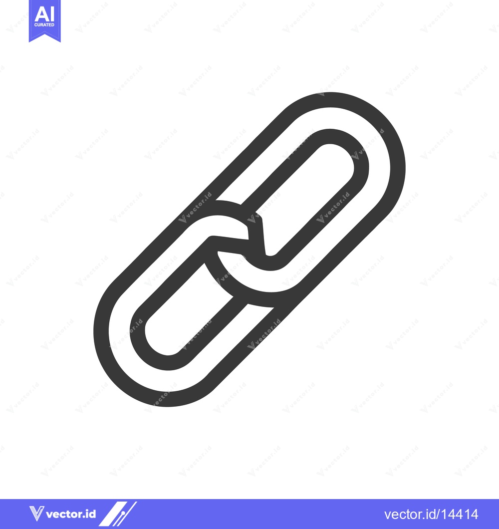 Premium Vector dari Simple Dark Gray Chain Link Icon on White Background