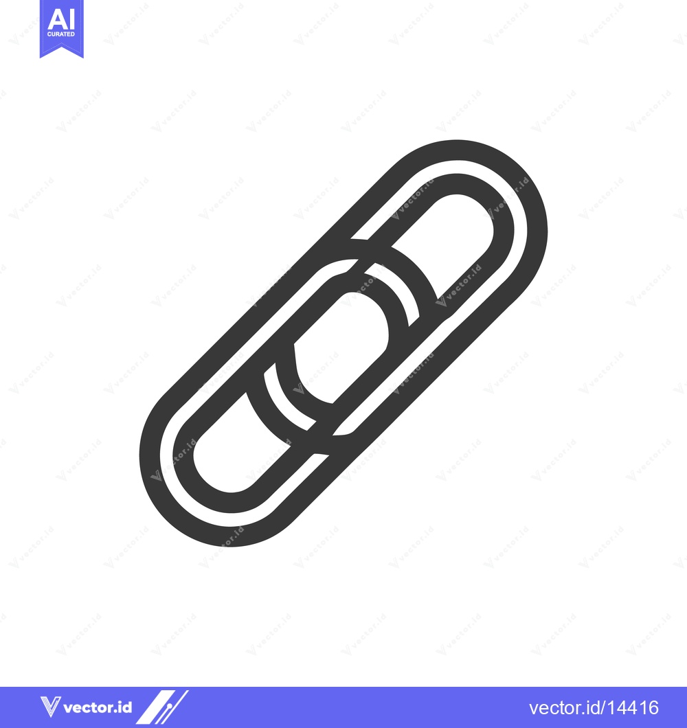 Premium Vector dari Minimalist Paperclip Icon: Simple, Bold Line Art on White Background