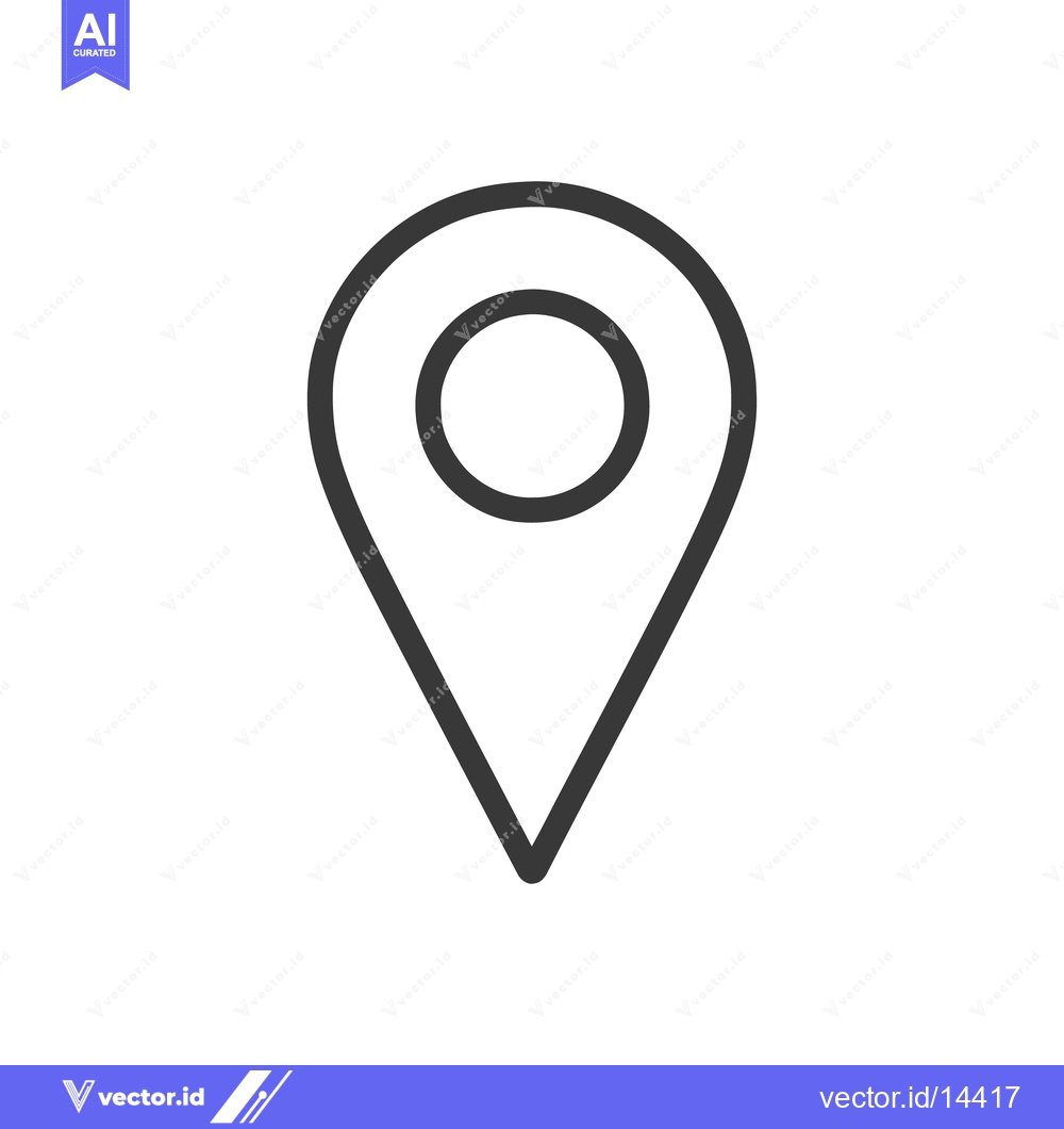 Premium Vector dari Minimalist Location Pin Icon: Simple, Elegant Line Art Design