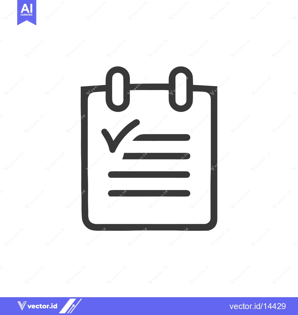 Premium Vector of Completed Task: Minimalist Calendar Icon with Checkmark Symbolizing Ac