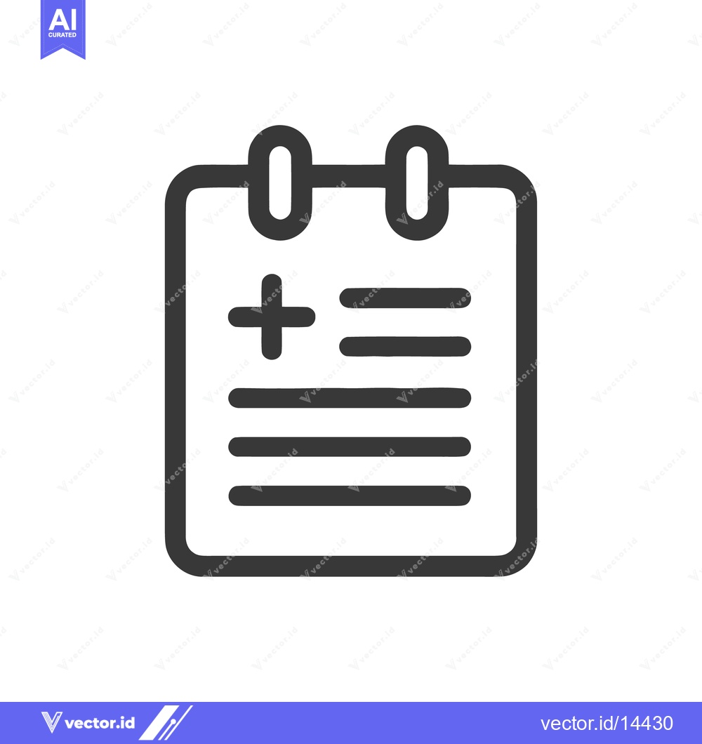 Premium Vector dari Medical Record Icon: Health Data, Patient Information, Report Symbol