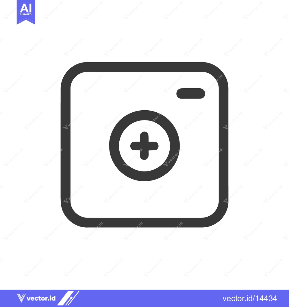 Premium Vector dari Add Media Icon: Bold Outline with Plus Sign Symbol