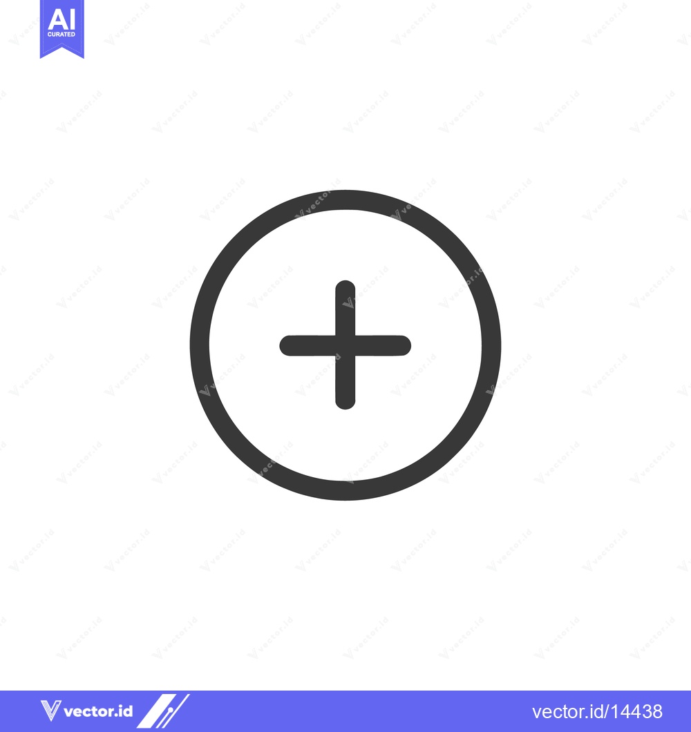 Premium Vector dari Simple, Clean Plus Icon in Circle, Vector Graphic Design