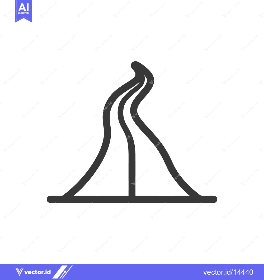 Premium Vector of Minimalist Road Icon: Winding Path to the Horizon, Simple Line Art