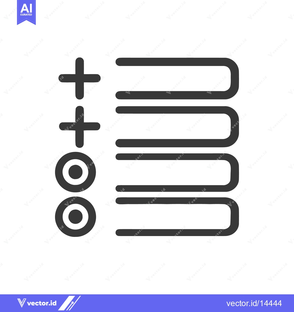 Premium Vector dari Abstract Graphic Icon: Plus Signs and Rounded Rectangles on White