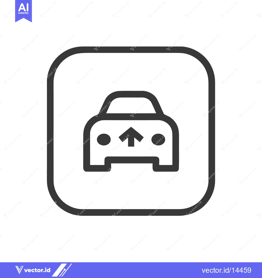 Premium Vector of Simple, Modern Car Icon with Upward Arrow Symbol
