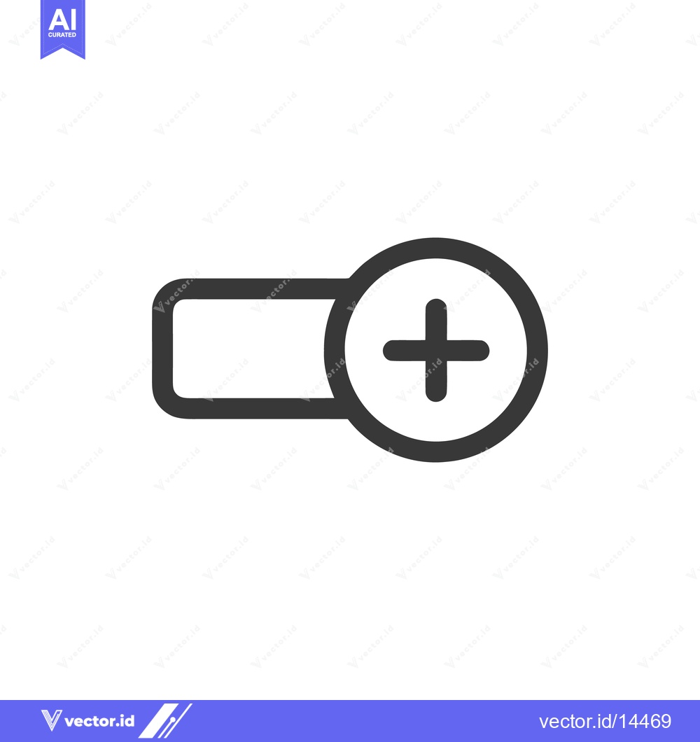 Premium Vector dari Minimalist Add Button Icon: Modern Design, Simple Interface, White Bac