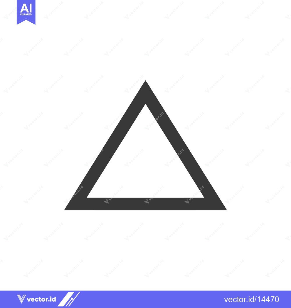 Premium Vector of Bold Triangle Outline: Minimalist Geometric Design on White Background