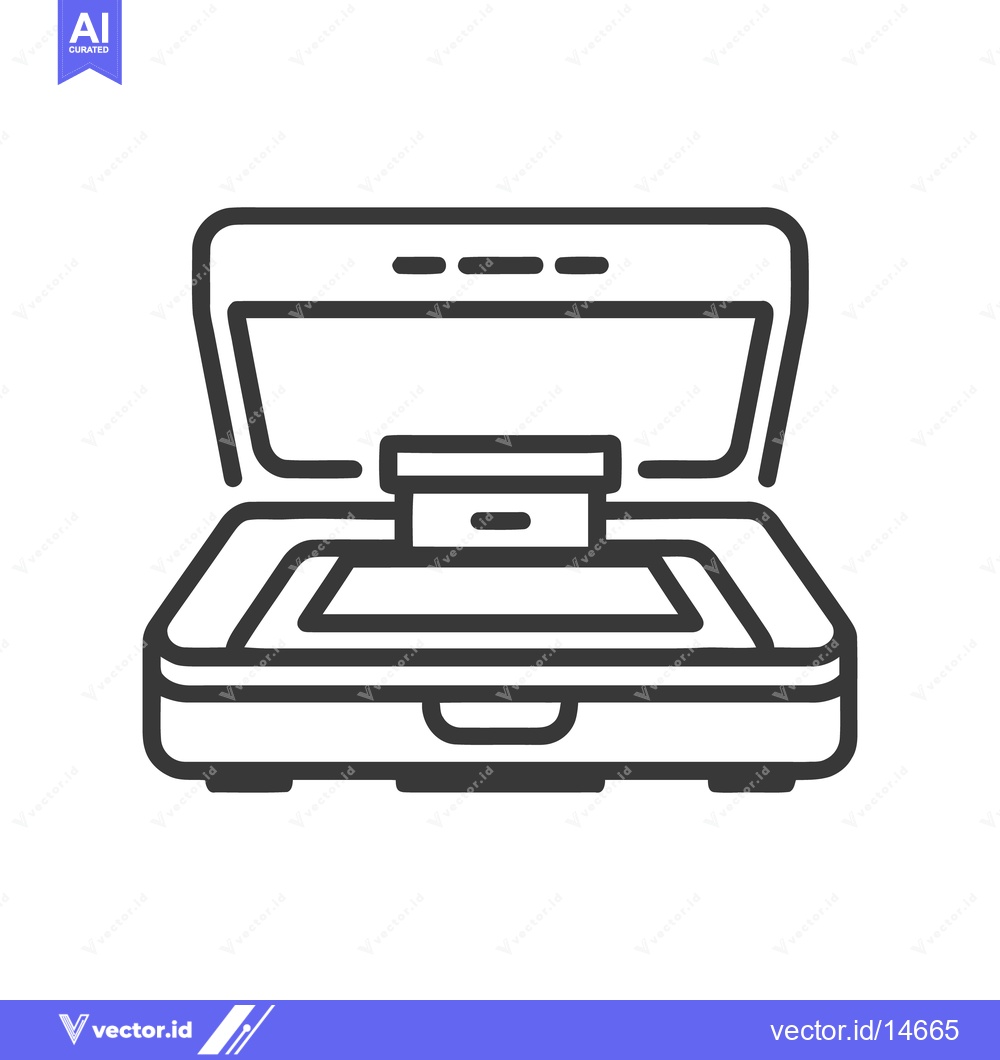 Premium Vector dari Minimalist Line Art: Open Compact Powder Case Illustration