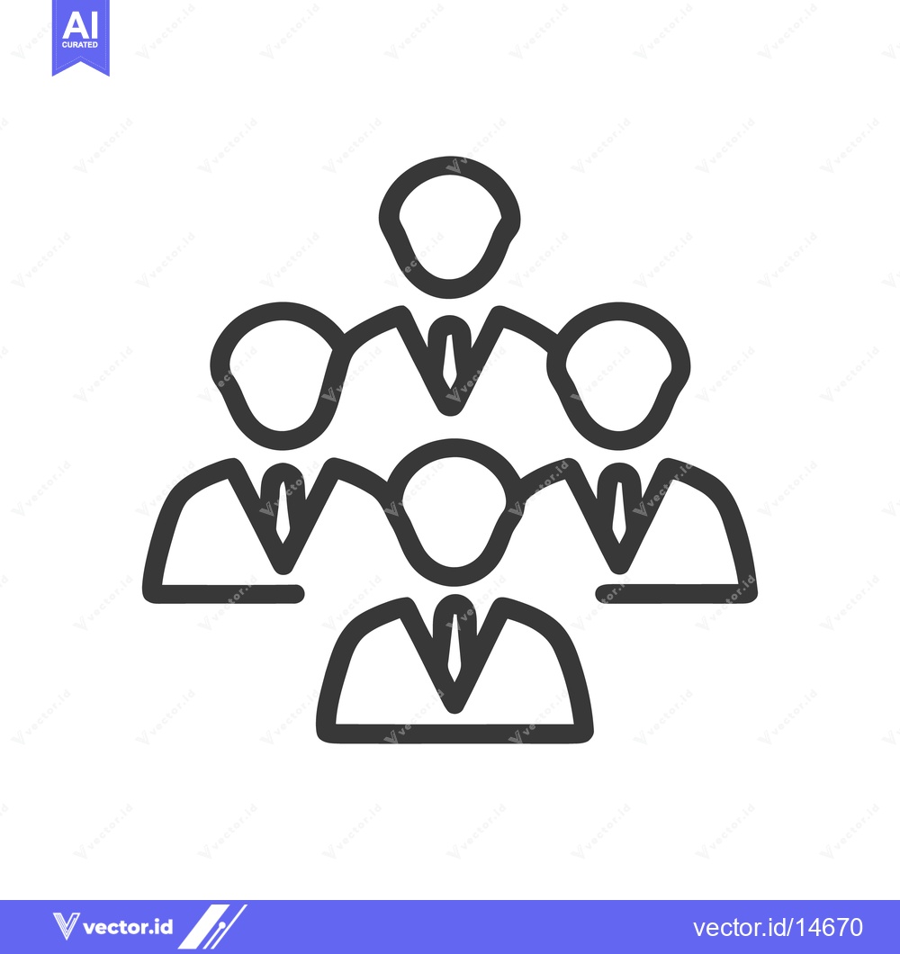 Premium Vector dari Simple, Stylized Business Team Icon