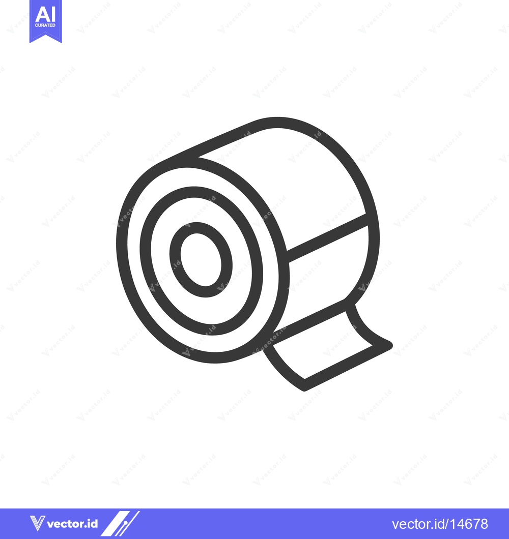 Premium Vector of A graphic black and white image of adhesive tape roll