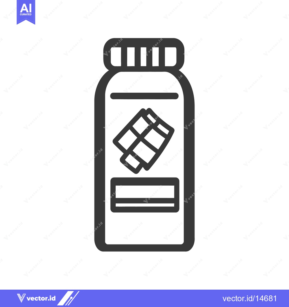 Premium Vector of A simple graphic illustration of a bottle with label and content