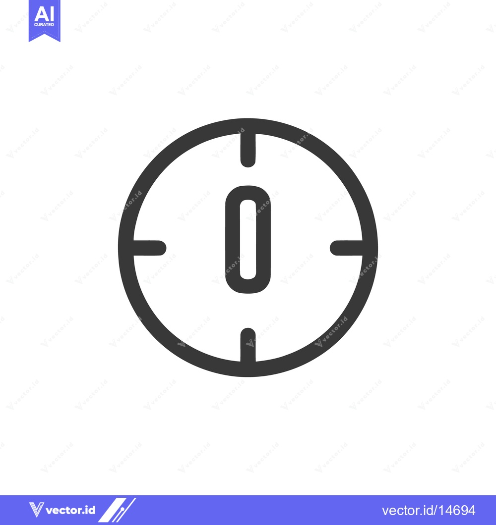Premium Vector of Compass Icon: Simple Navigation Symbol with Bold Outline on White Back