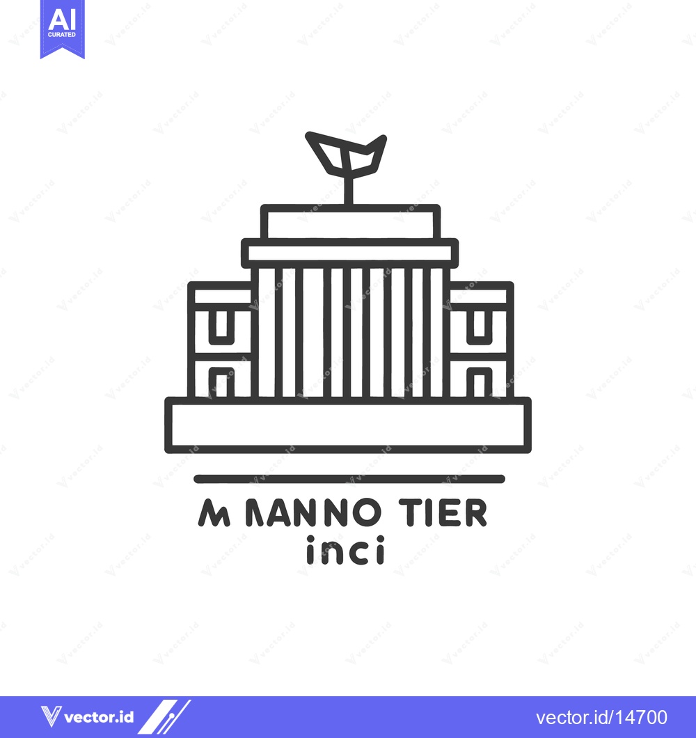 Premium Vector of Architectural building logo with a stylized design and text below it
