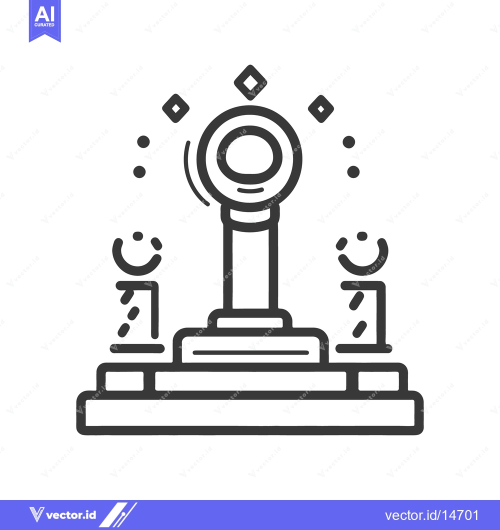 Premium Vector dari A simple illustration of a pedestal with an object on it