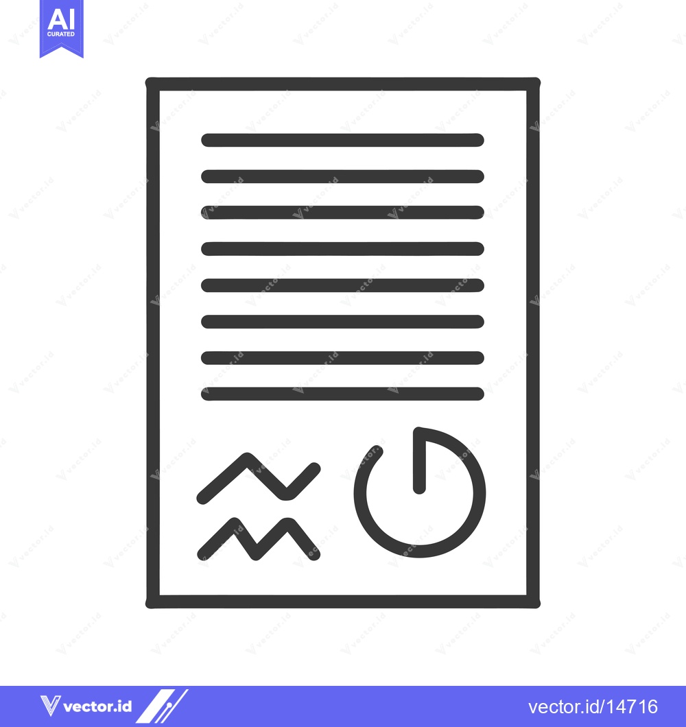 Premium Vector dari A document with a power button and wavy lines at the bottom