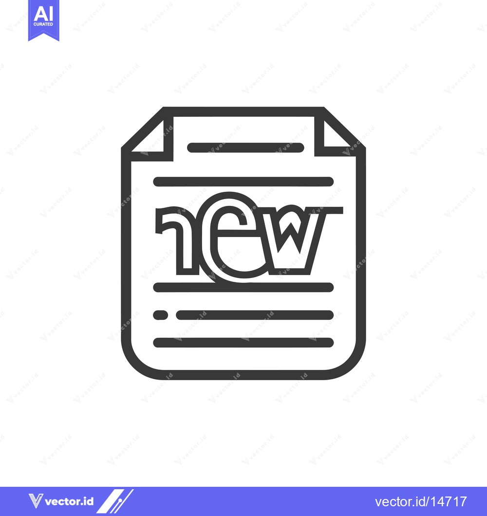 Premium Vector dari A document with the word "new" in a circle, representing recent inform