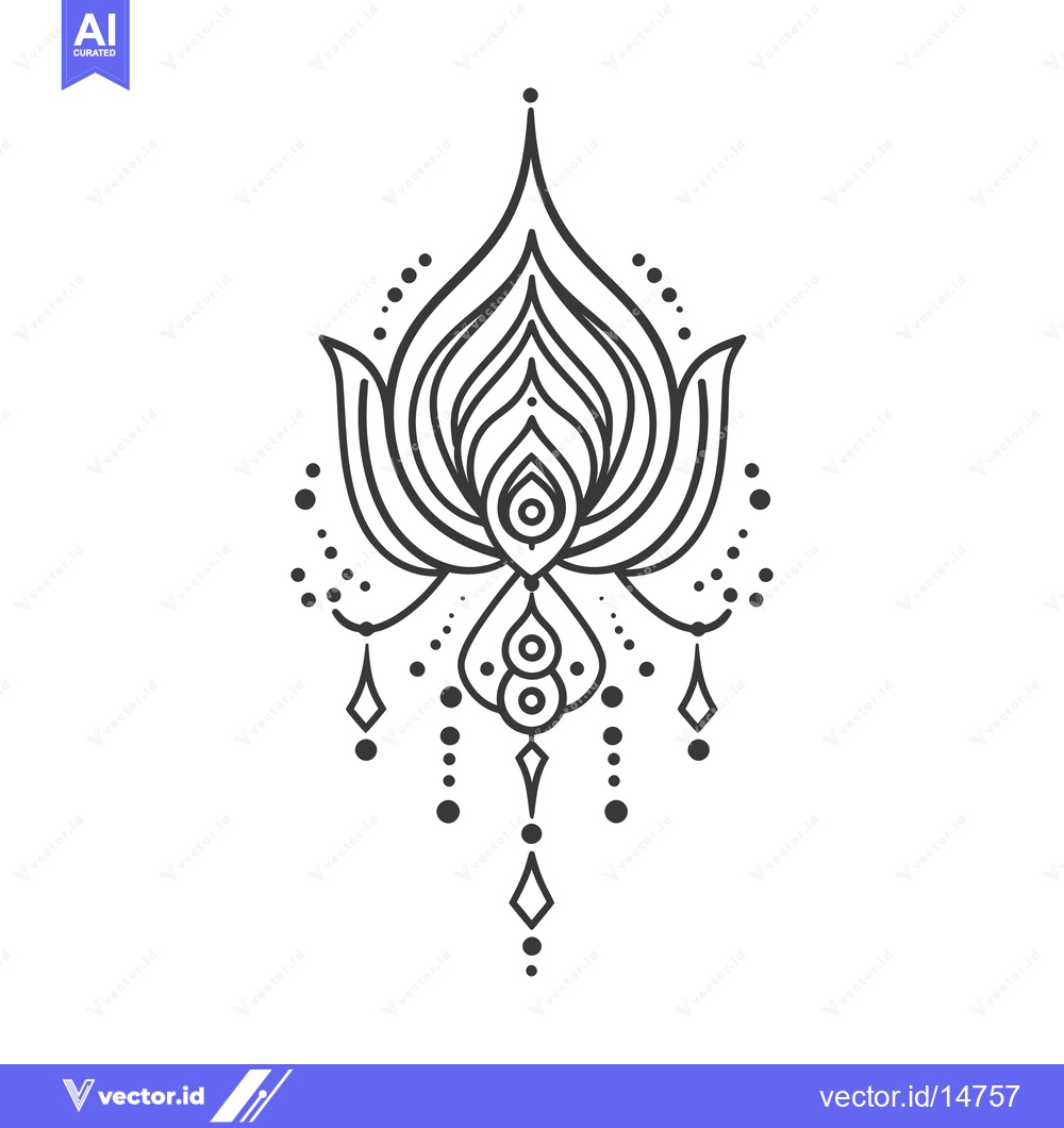 Premium Vector dari An intricate black and white floral design with many details