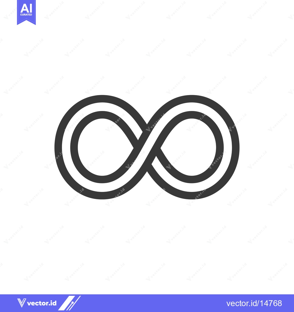 Premium Vector dari A double-lined infinity symbol