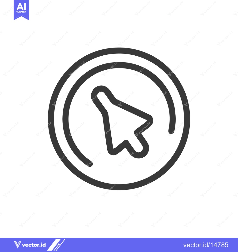 Premium Vector dari Minimalist Cursor Icon: Arrow Inside Circle, Clean Design, Modern Symb