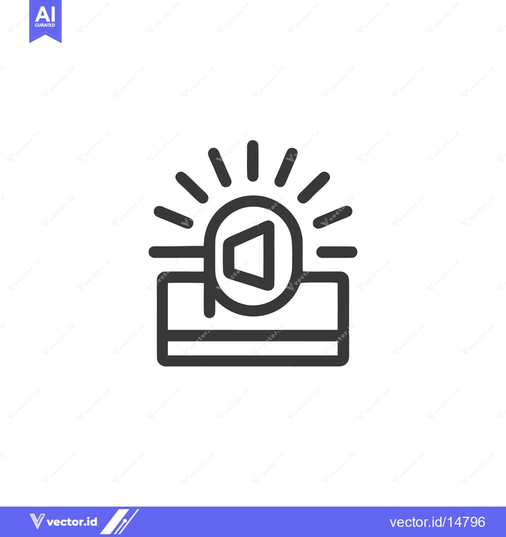Premium Vector dari Loudspeaker Icon with Sound Waves, Modern Design, Minimalist, Graphic