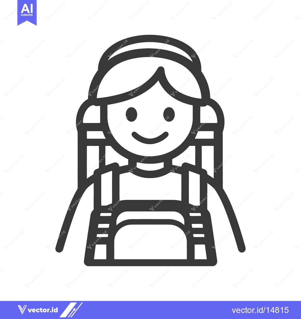 Premium Vector dari Smiling person wearing headphones sitting in a passenger seat