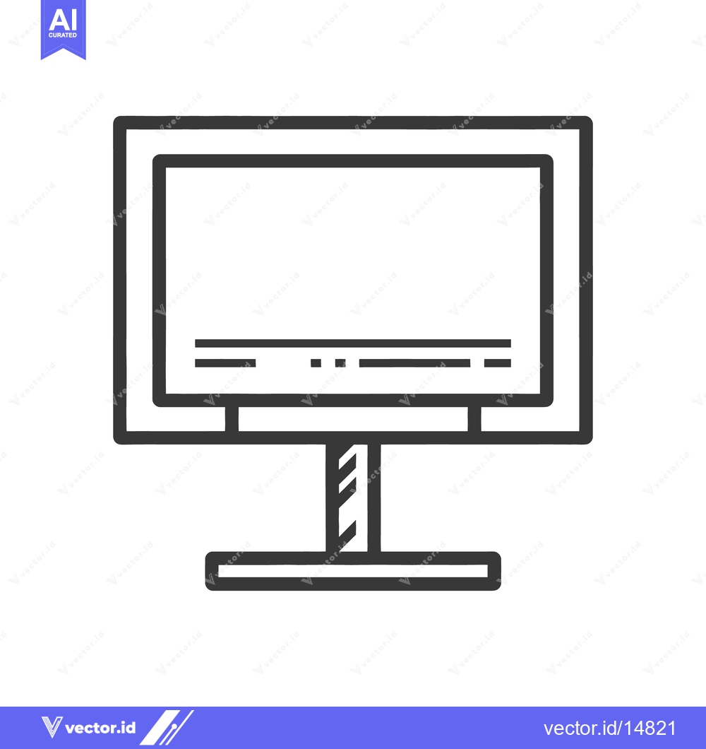 Premium Vector of A simple vector illustration of a computer monitor display