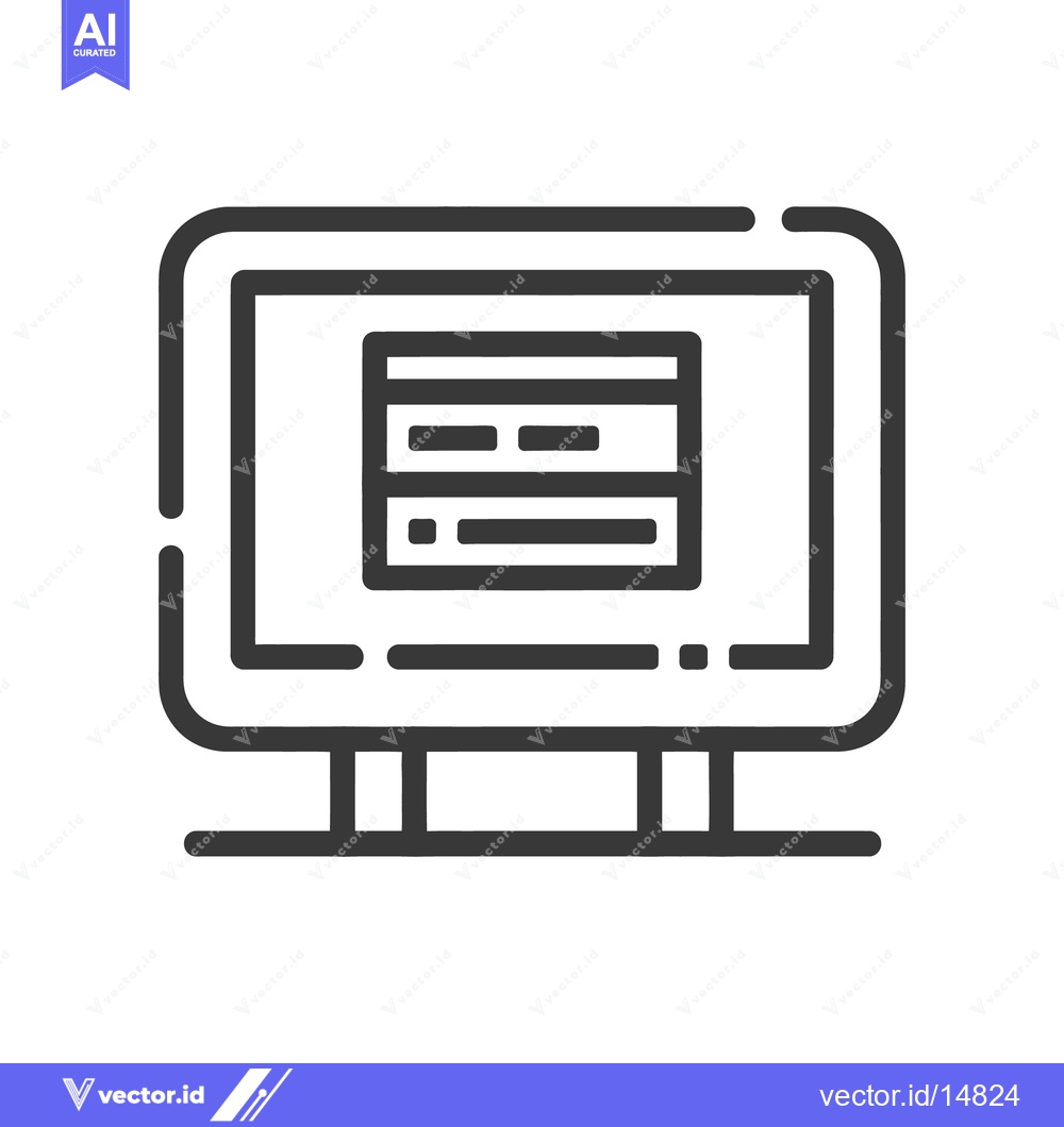 Premium Vector dari A digital computer screen displaying online forms for data input