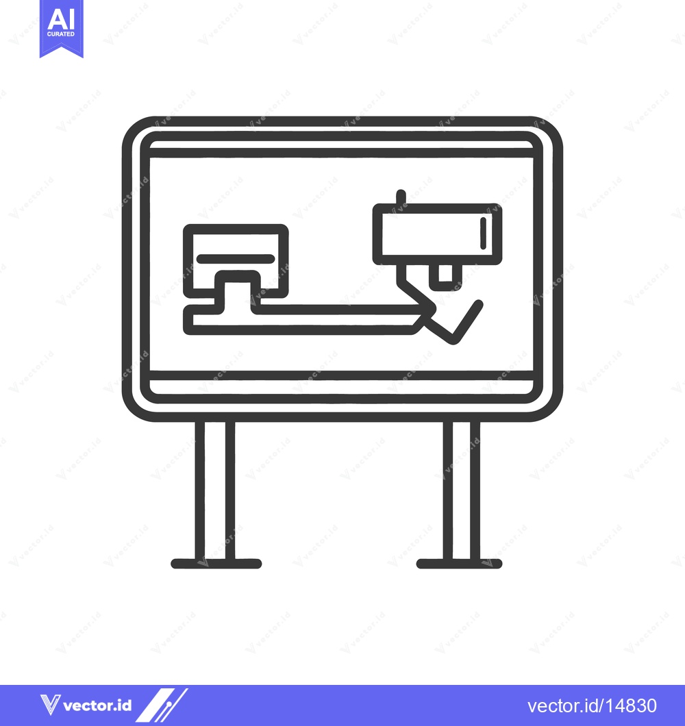 Premium Vector of A diagram illustrating a concept on a sign with supports