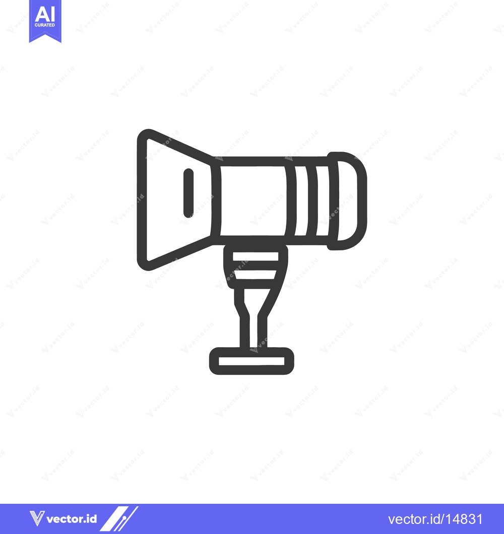 Premium Vector dari A vector illustration depicting studio lighting on a stand