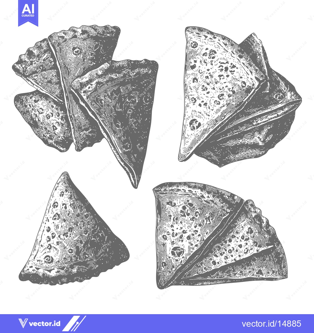 Premium Vector dari Delicious Triangular Pastry Pieces Arranged Artistically