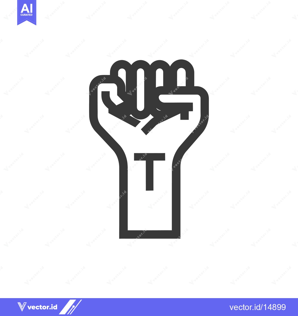 Premium Vector dari A Fist with a Letter T on the Arm
