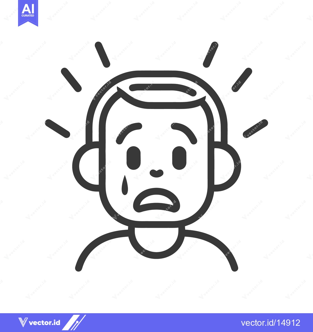 Premium Vector dari A cartoon depiction of a person showing signs of distress
