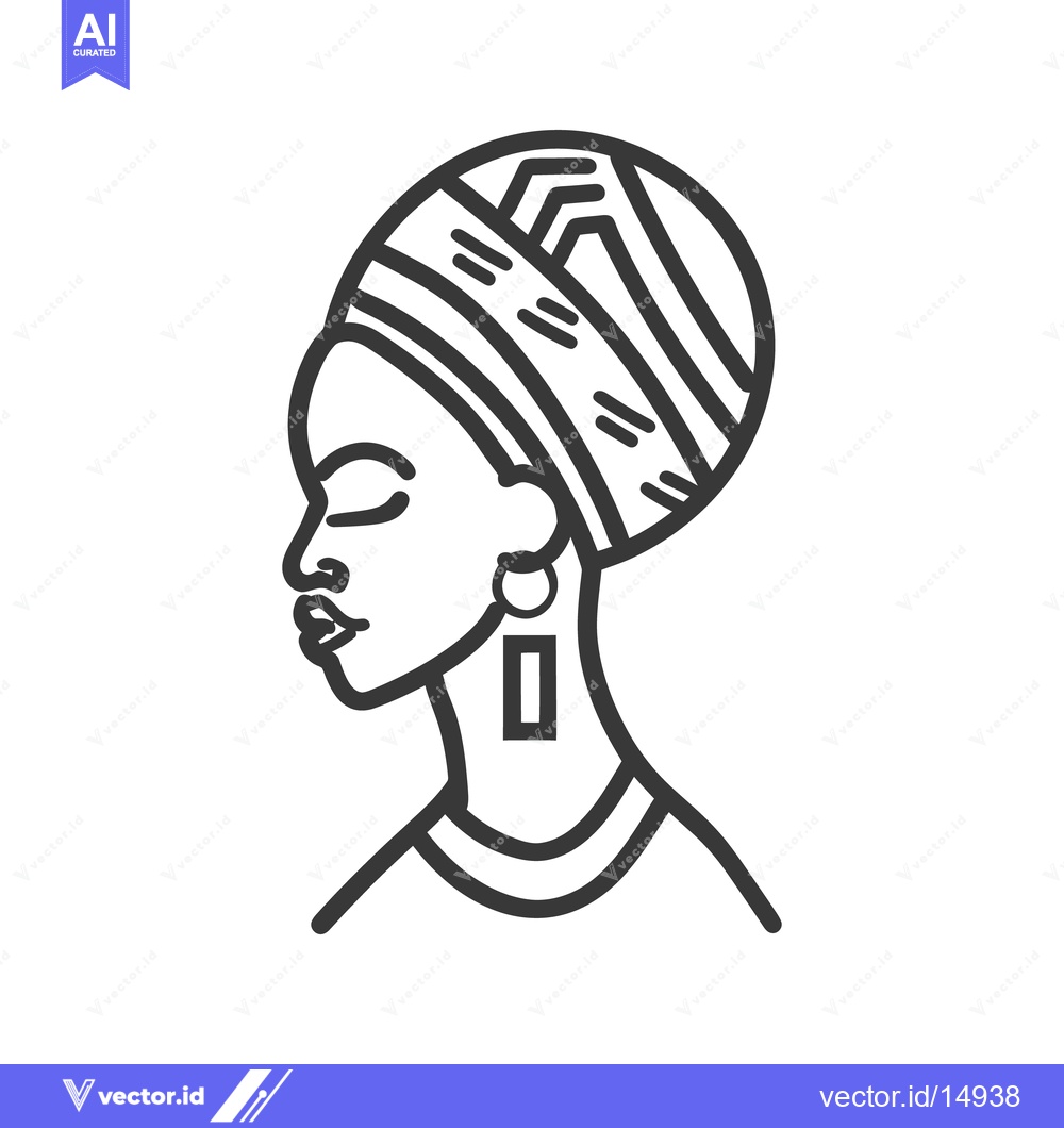 Premium Vector of A Line Drawing Depicting the Profile of a Beautiful Woman