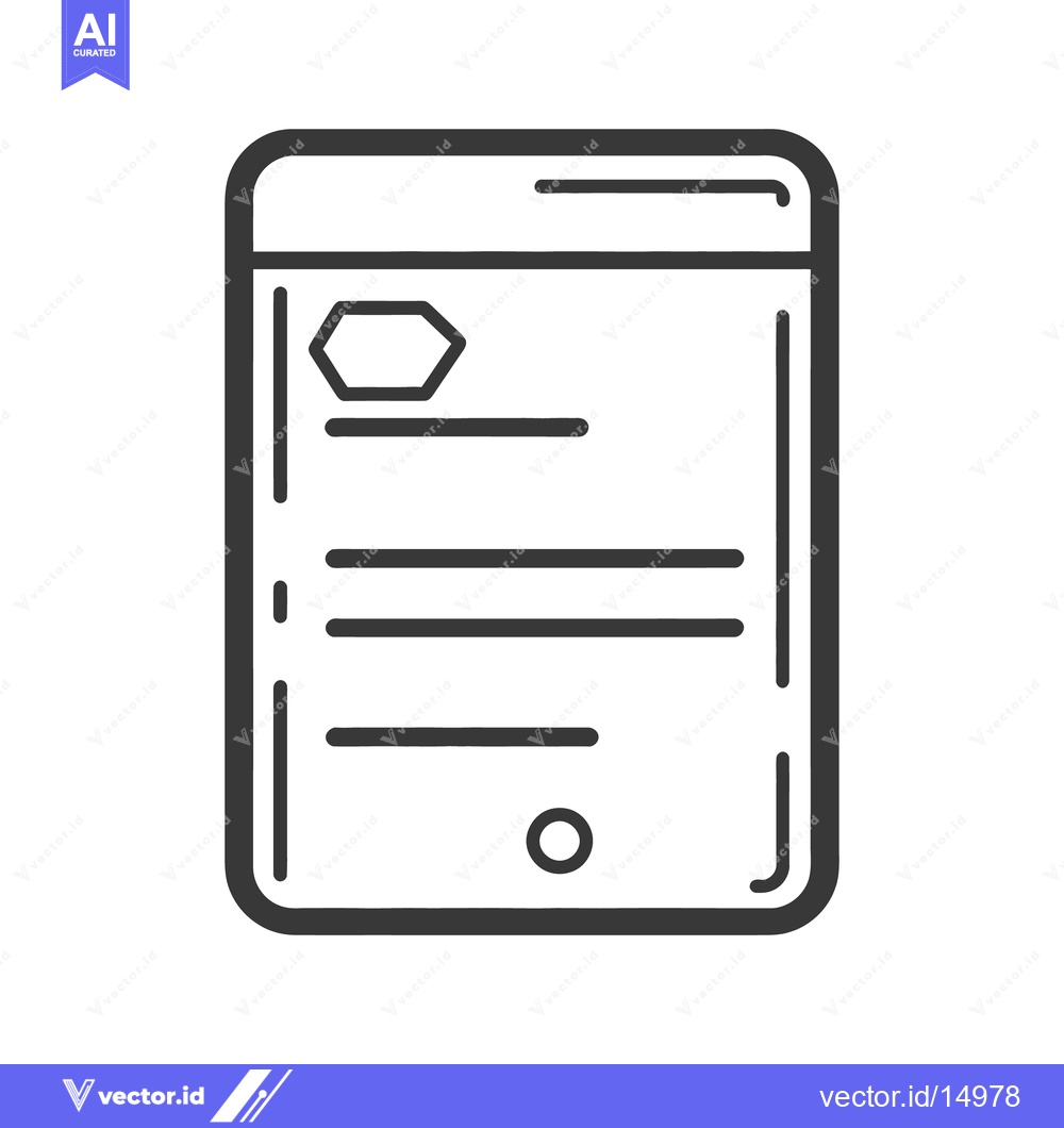Premium Vector of An icon of a digital display with various screen elements