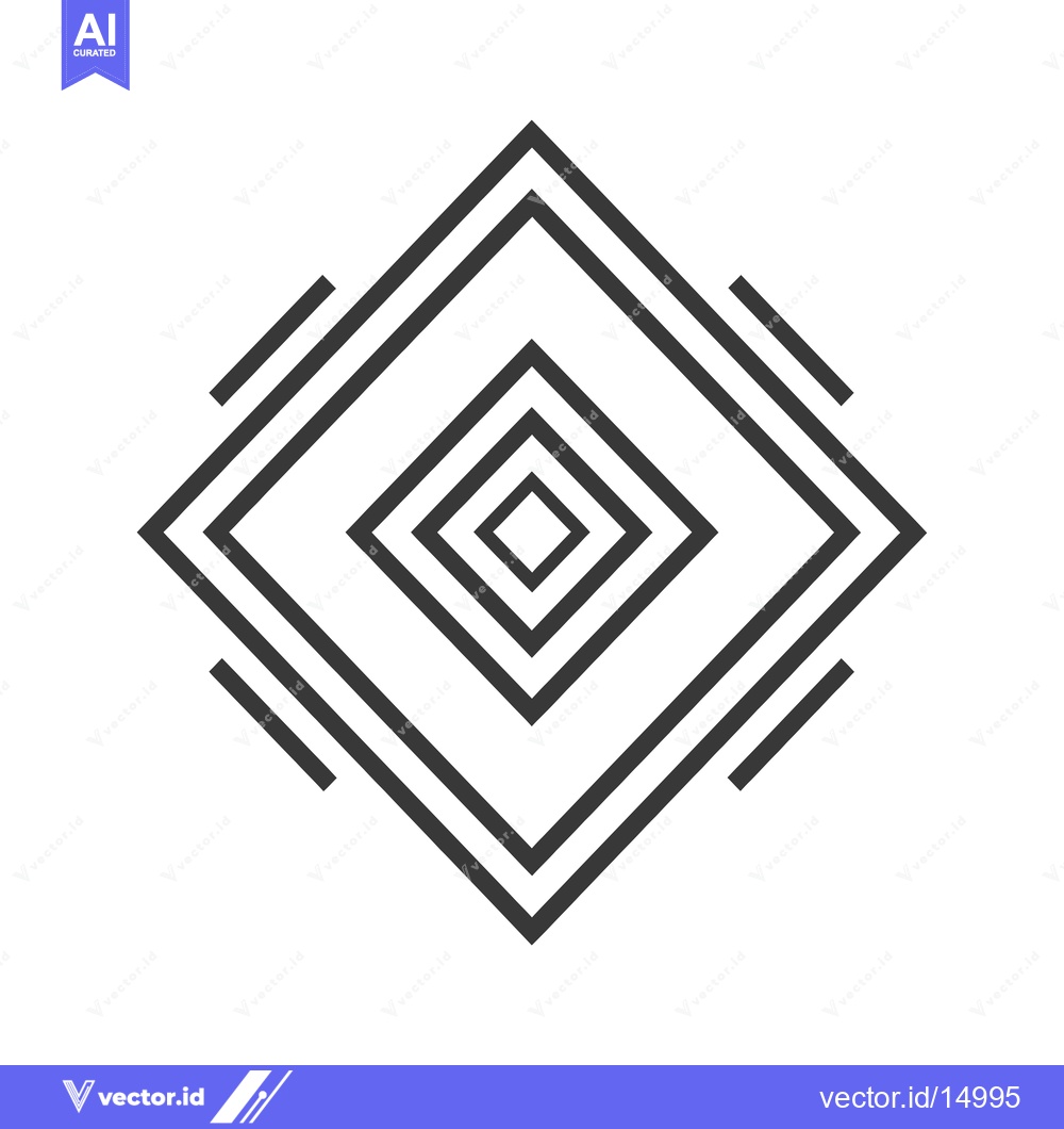 Premium Vector dari A geometric pattern composed of concentric squares and lines